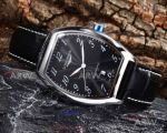 Perfect Replica Longines Black Dial Stainless Steel Smooth Bezel Automatic Movement Watch